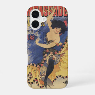 Funda Para iPhone 16 Cartel francés vintage de bailarina Art Nouveau