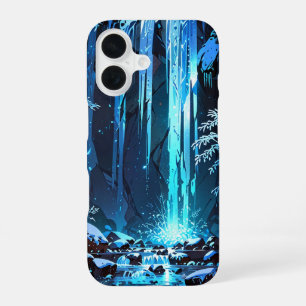 Funda Para iPhone 16 Cascada helada de invierno