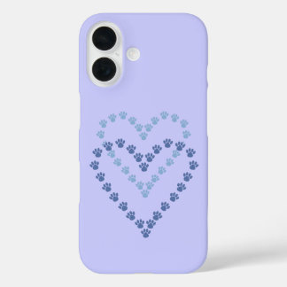 Funda para iPhone 16 Case-Mate Paw Print Azul y La