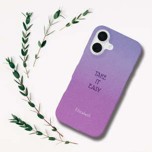Funda Para iPhone 16 Caso de Iphone Ombre Purple Personalizado de Cotiz