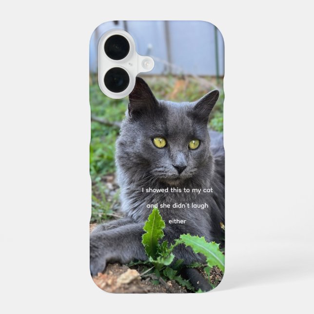 Funda Para iPhone 16 cat phone case  (Reverso )