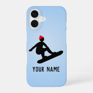 Funda Para iPhone 16 Catching Air - Esquiador en Posición Fría, tu text
