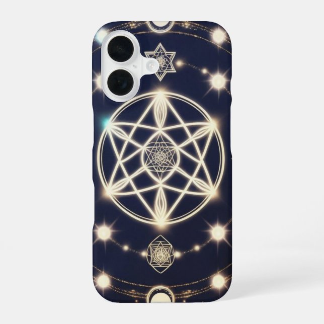 Funda Para iPhone 16 Celestial Moon Cycle Mandala – Sacred Geometry (Reverso )
