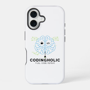 Funda Para iPhone 16 Cerebro de Tecnología Limpia para Programadores y