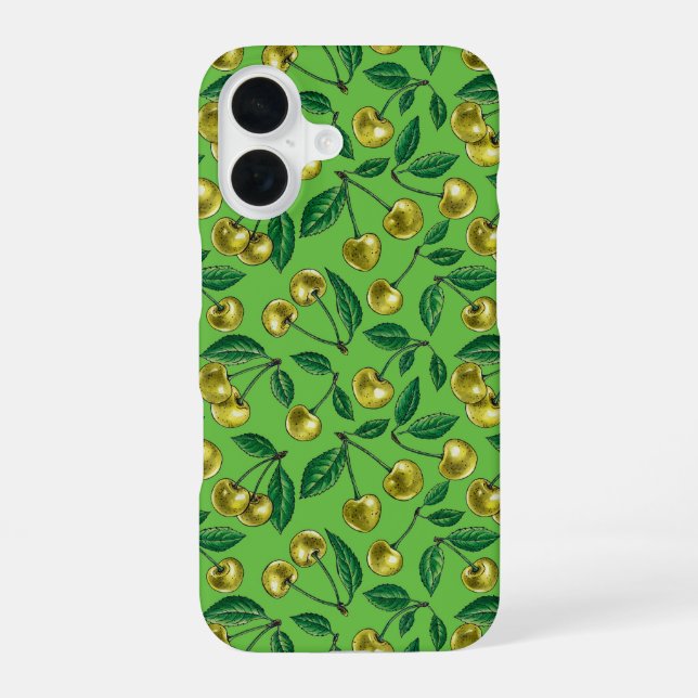 Funda Para iPhone 16 Cerezas amarillas (Reverso )
