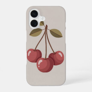 Funda Para iPhone 16 Cerezas Vintage Agrupadas