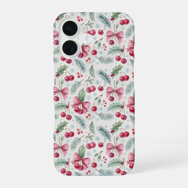 Funda Para iPhone 16 Cherry Christmas (Reverso )