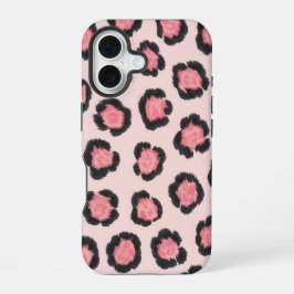 Funda Para iPhone 16 Chic Pink Leopard Print