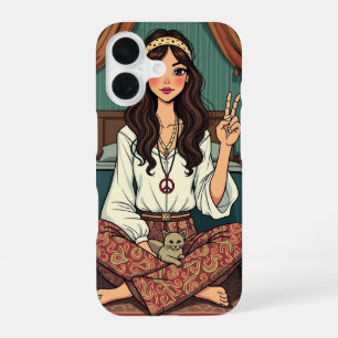 Funda Para iPhone 16 Chica Hippie
