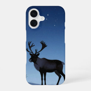 Funda Para iPhone 16 Christmas Reindeer Starry Winter Sky Phone Case