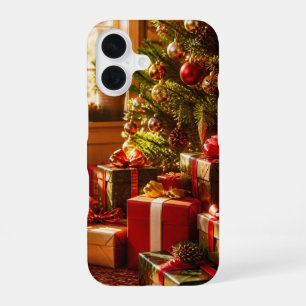 Funda Para iPhone 16 Christmas Sunny Window Tree Presents Phone Case