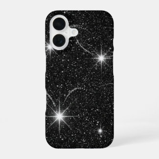 Funda para iPhone 16 Cielo Nocturno Negro de Lujo 