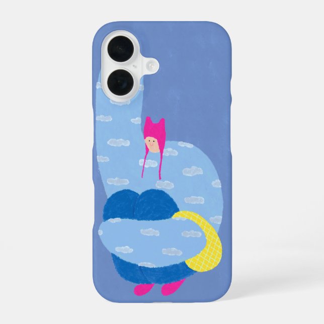Funda Para iPhone 16 Cielo y chica (Reverso )