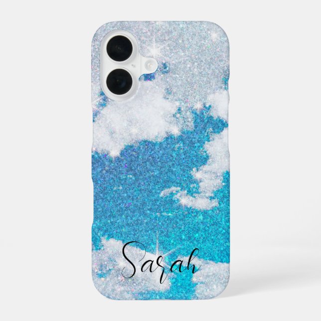 Funda Para iPhone 16 Cielo y Nubes con Brillo (Reverso )