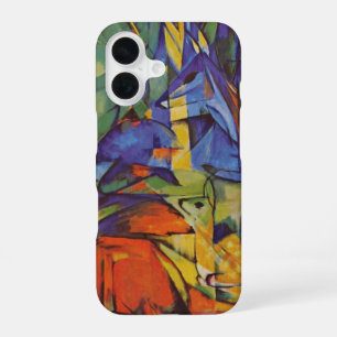 Funda Para iPhone 16 Ciervos en el bosque II de Franz Marc, Arte Vintag