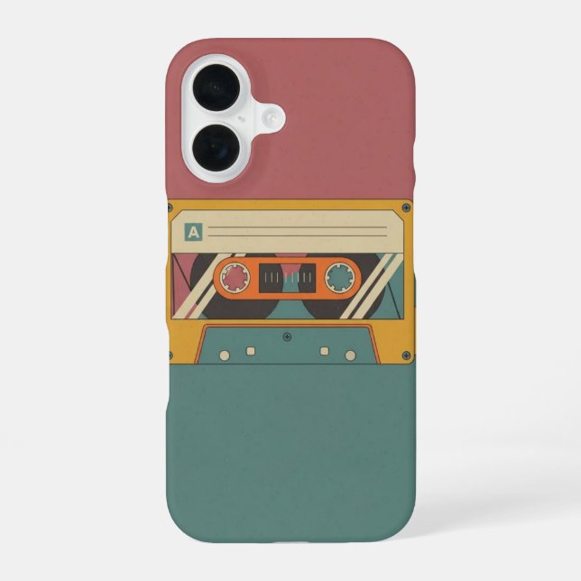 Funda Para iPhone 16 Cinta de casete vintage (Reverso )