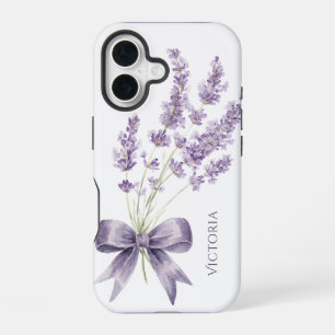 Funda Para iPhone 16 Cinta Morada Vintage Personalizada Elegante