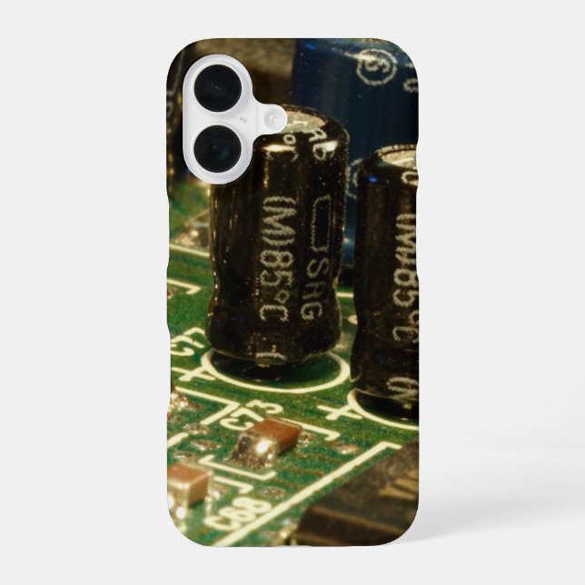 Funda Para iPhone 16 Circuitos de Computadora para Tecnófilos (Reverso )