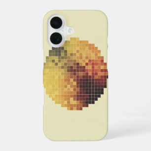 Funda Para iPhone 16 Círculo Retro Pixelado