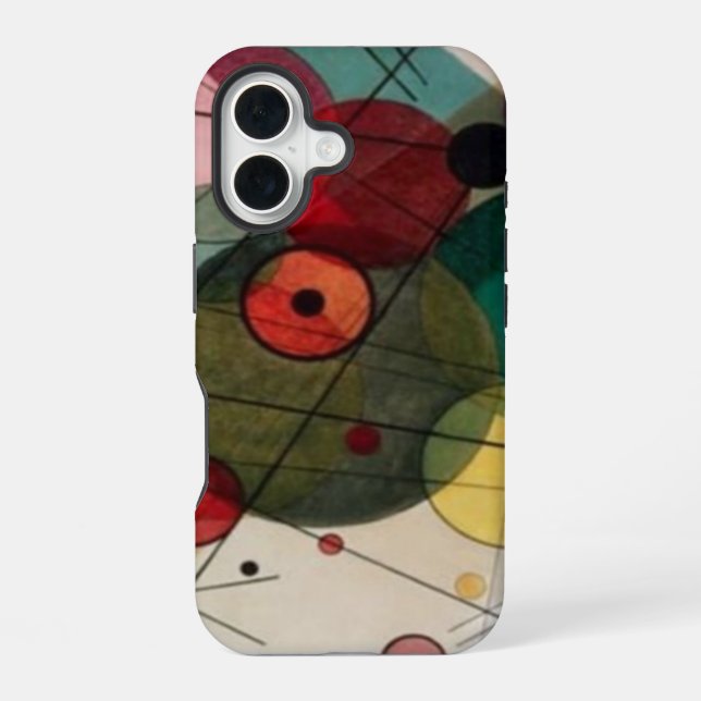 Funda Para iPhone 16 Círculos abstractos de Kandinsky (Reverso )