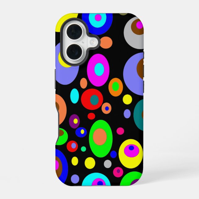 Funda Para iPhone 16 Círculos bonitos  (Reverso )