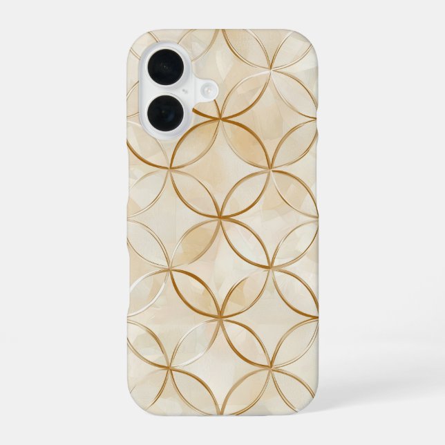 Funda Para iPhone 16 Círculos de cuadrícula infinitos (Reverso )
