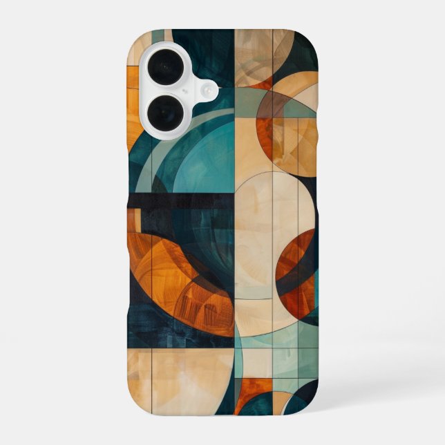 Funda Para iPhone 16 Círculos interrelacionados (Reverso )
