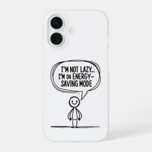 Funda Para iPhone 16 Cita de figura de palo sarcástico - Ahorro de ener