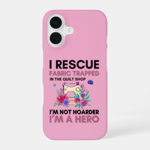 Funda Para iPhone 16 Cita divertida de costura Máquina de coser floral