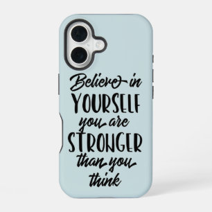 Funda Para iPhone 16 Cita inspiradora cree en ti mismo
