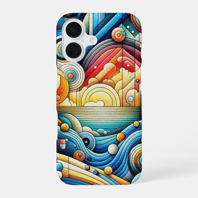 Funda Para iPhone 16 Ciudad del amanecer  (Reverso )