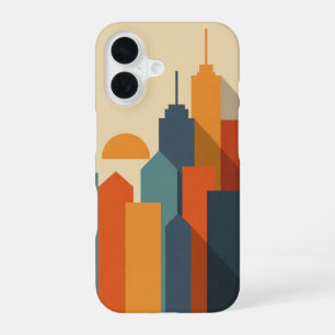 Funda Para iPhone 16 Ciudad geométrica vintage