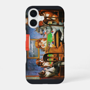 Funda Para iPhone 16 Clásico Coolidge Vintage Juego de Poker de Perros