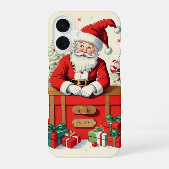 Funda Para iPhone 16 Clásico de Santa Claus (Reverso )