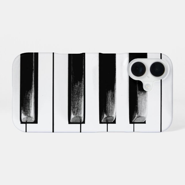 Funda Para iPhone 16 Claves de piano antiguas (Reverso Horizontal)