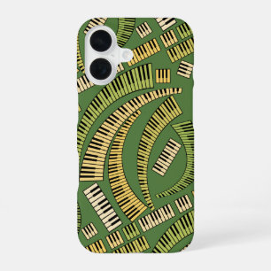 Funda Para iPhone 16 Claves de piano curvas