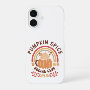 Funda Para iPhone 16 Club Social de Pumpkin Spice – Cute Otoño PSL
