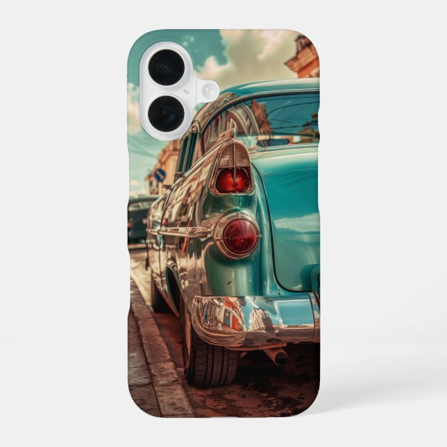 Funda Para iPhone 16 Coche Antiguo (Reverso )