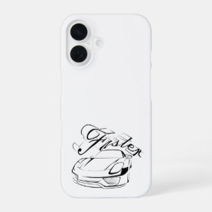 Funda Para iPhone 16 Coche de carreras en tribales
