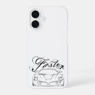 Funda Para iPhone 16 Coche de carreras en tribales