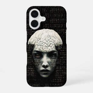 Funda Para iPhone 16 Código Binario del Hombre de la Matriz