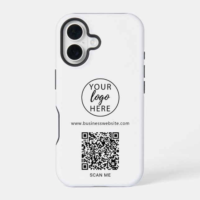 Funda Para iPhone 16 Código QR de logotipo profesional (Reverso )