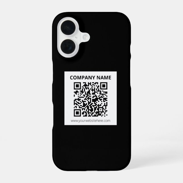 Funda Para iPhone 16 Código QR editable y diseño personalizable simple (Reverso )