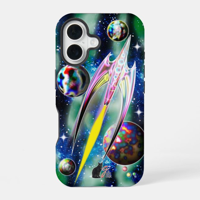 Funda Para iPhone 16 Cohetes de vidrio fuertes (Reverso )