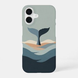 Funda Para iPhone 16 Cola de ballena retro abstracta