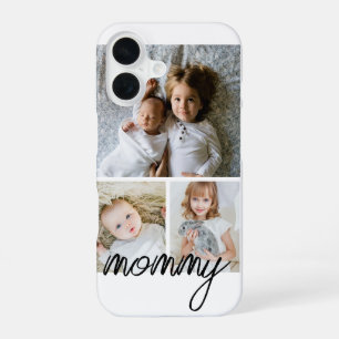 Funda Para iPhone 16 Colage de fotos y texto personalizado