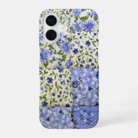 Colcha de patchwork de aciano azul