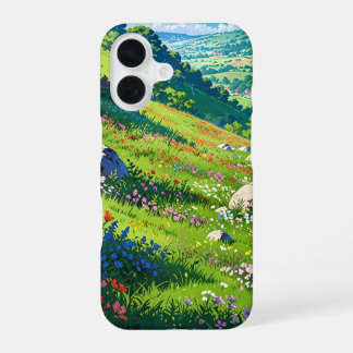 Funda Para iPhone 16 Colinas en primavera