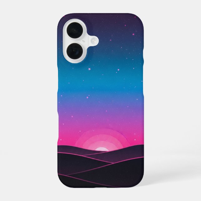 Funda Para iPhone 16 Colinas Estrelladas Retro (Reverso )