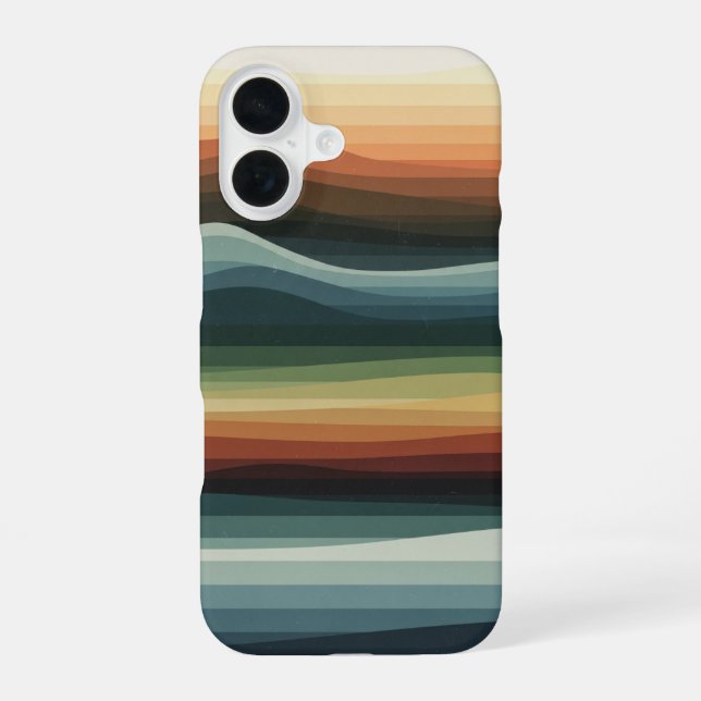 Funda Para iPhone 16 Colinas geométricas abstractas (Reverso )